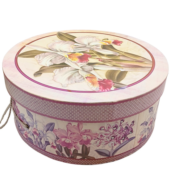 Vintage Church Green Straw Hat w/ Flower & Hat Box – Elegant Floral Style Retro main image 7